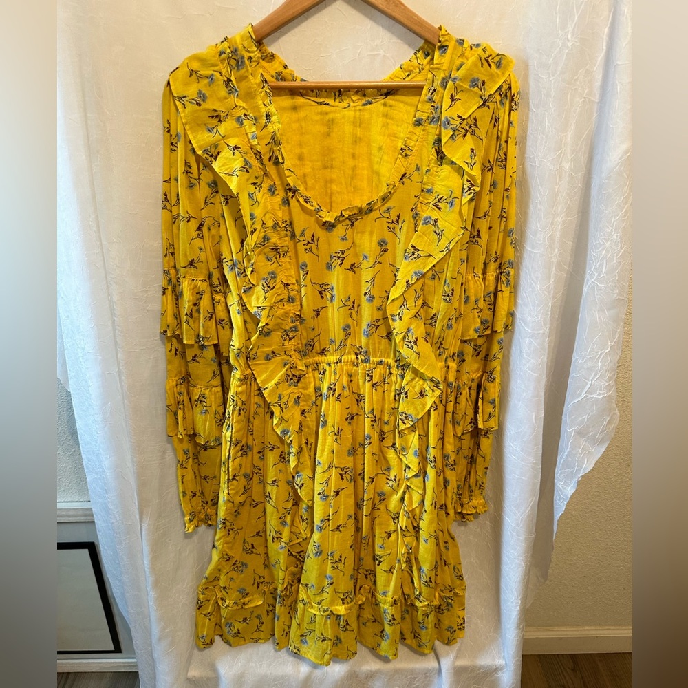 Dress Kate Hudson Happy x Nature Long Sleeve Ruffled Floral
